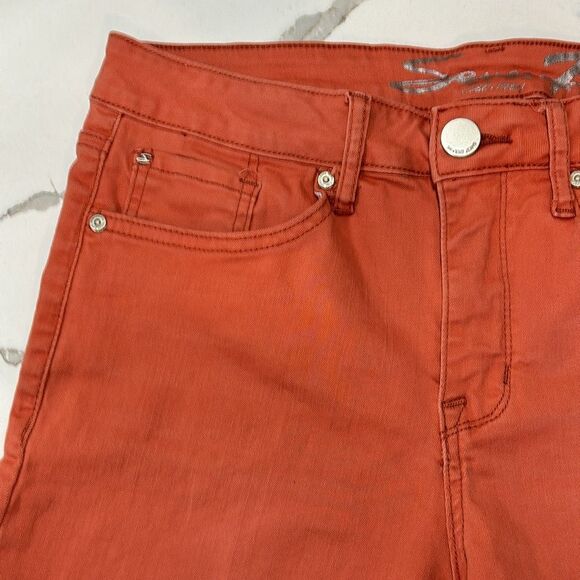 Seven7 | Women’s Coral Orange Casual Denim Jeans Shorts Size 10 - Picture 5 of 9